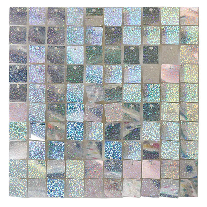 6-30Pcs Colorful Glitter Sequins Background Wall Panels Light Gold Square Shiny Panels Wedding Birthday Christmas Party Backd