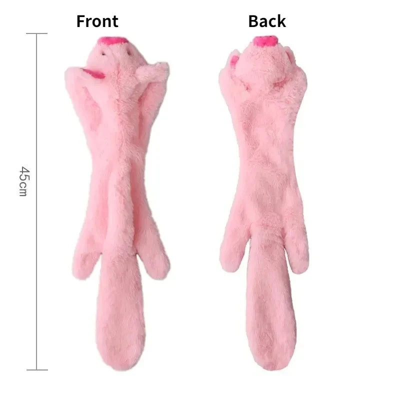 Funny Simulated Animal No Stuffing Dog Toy with Squeakers Durable Stuffingless Plush Squeaky Dog Chew Toy Crinkle Pet Squeak 