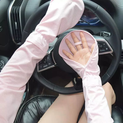 Women's Summer Sunscreen Sleeves Breathable Horseshoe Gloves UV Protection Driving Gloves Quick Drying Outdoor