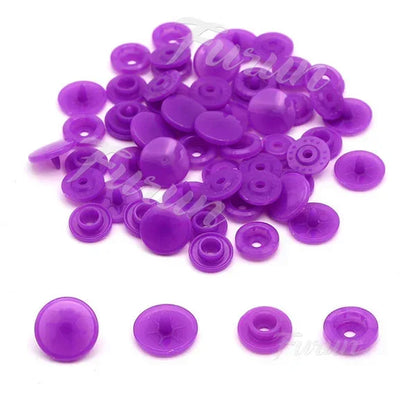 100sets Multiple Colors Plastic Snap Buttons Round Press Stud Fasteners for Baby Clothes Garment Accessories DIY Craft 20Colo