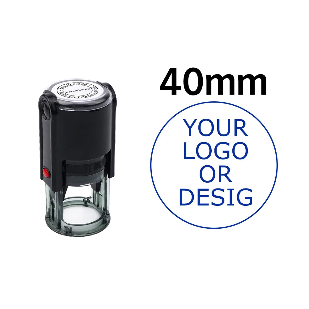 Custom Self-Inking Stamp 25/30/40/50mm Round Logo Design P Personalized Press-type Inking Stamp for Wedding Invitation Envelo