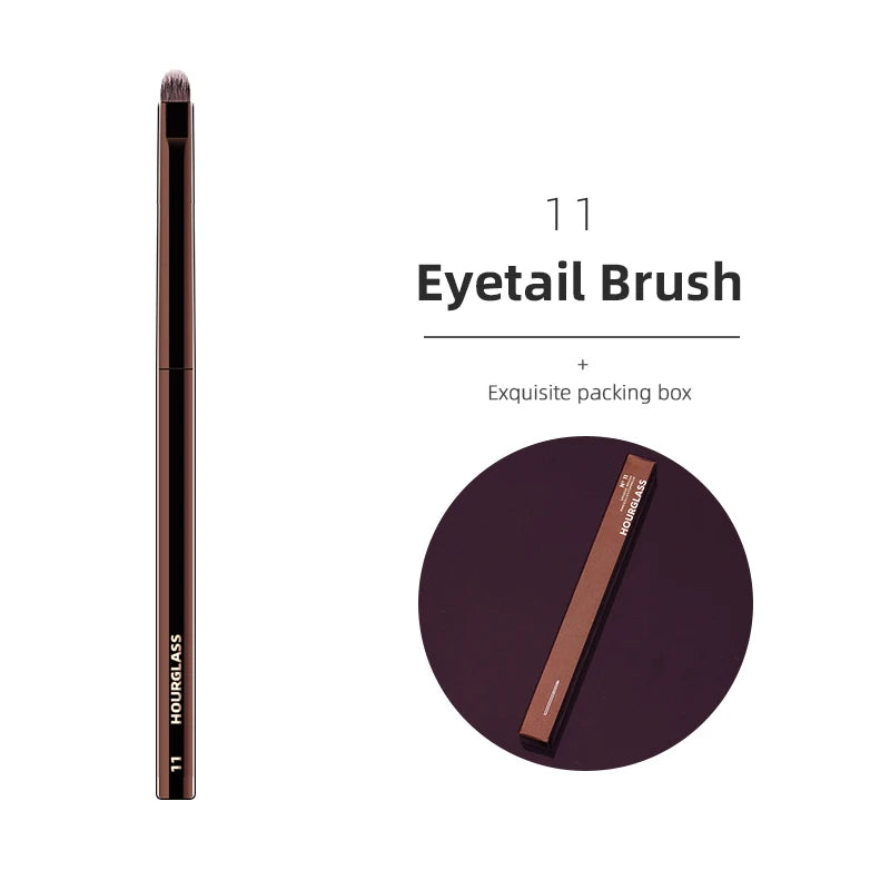 Hourglass Makeup Brushes Powder Foundation Concealer Blusher Bronzer Eye Shadow Eyebrow Eyeliner Sculpting Brush - 11