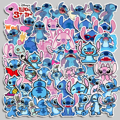 50piece new cute back to school anime stitch stickers anime parody cute patterns girl children birthday holiday gifts