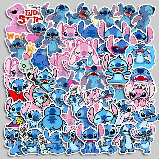 50piece new cute back to school anime stitch stickers anime parody cute patterns girl children birthday holiday gifts