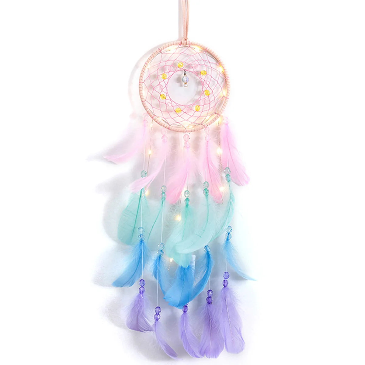 Macrame Dream Catcher Bohemian Leaf Wall Hanging Nordic Decor Boho Tapestry Ornaments for Home Living Room Kids Room Decorati