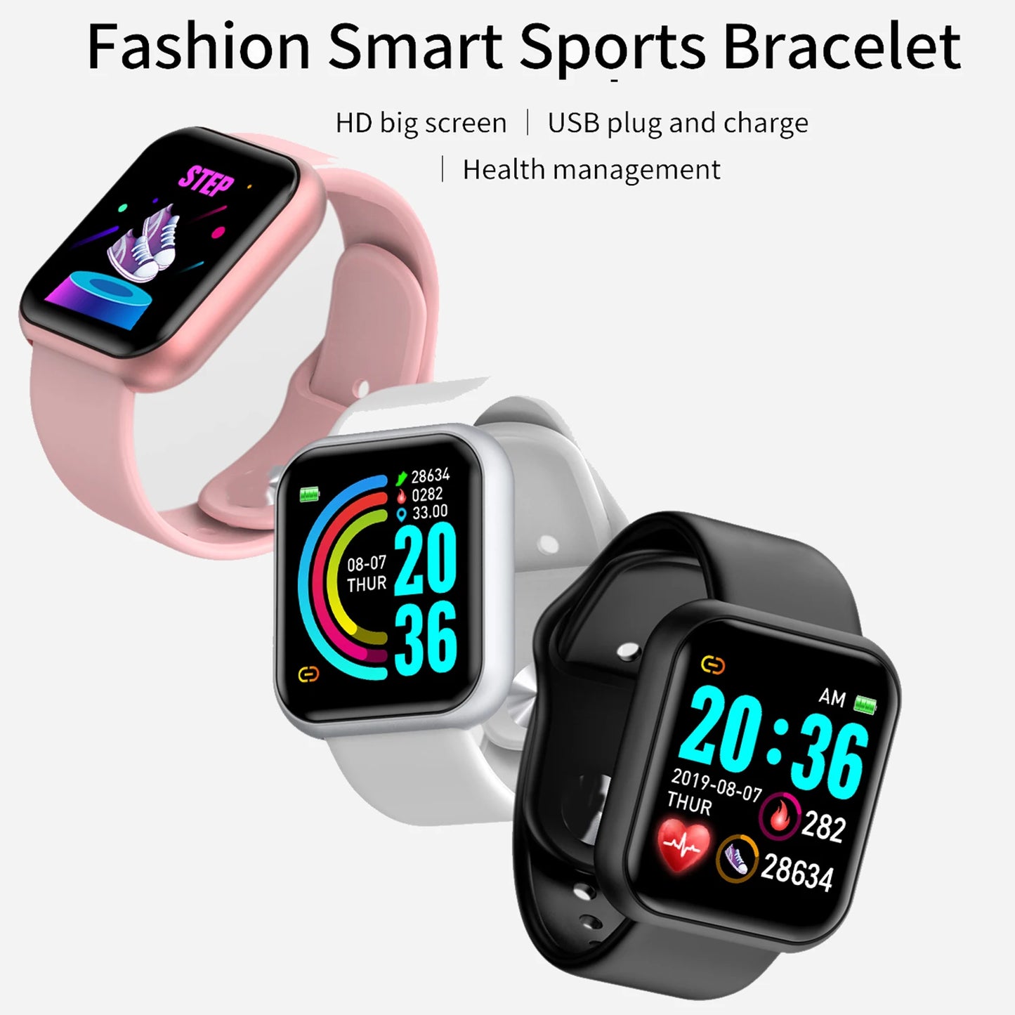 Smart Watch Men Wristwatch Bluetooth Connected Phone Player Music Fitness Sport