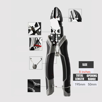 Universal Multifunctional Diagonal Pliers Needle Nose Pliers Hardware Tools Universal Wire Cutters Electrician Wire Pliers - 