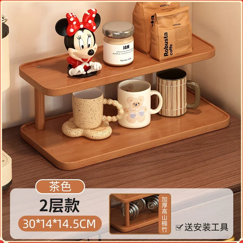 Mid-century Vintage Coffee Mug Holder Multi-layer Desktop Cup Display Rack Space Saving Kitchen Table Decor Storage Organizer