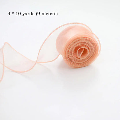 40mm 10Yards Fishtail Organza Satin Ribbon Reflective Iridescent Wavy Edge Ribbon for Gift Wrapping DIY Bow Craft Gift Wrappi