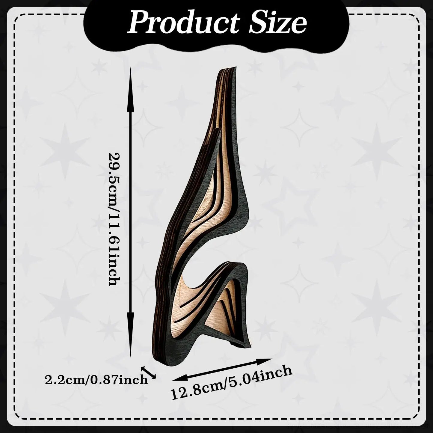 Wooden Sculpture Art Decorative Figurine, Minimalist Irregular Shape Home Decoration, Unique Curved Wood Carving Ornament