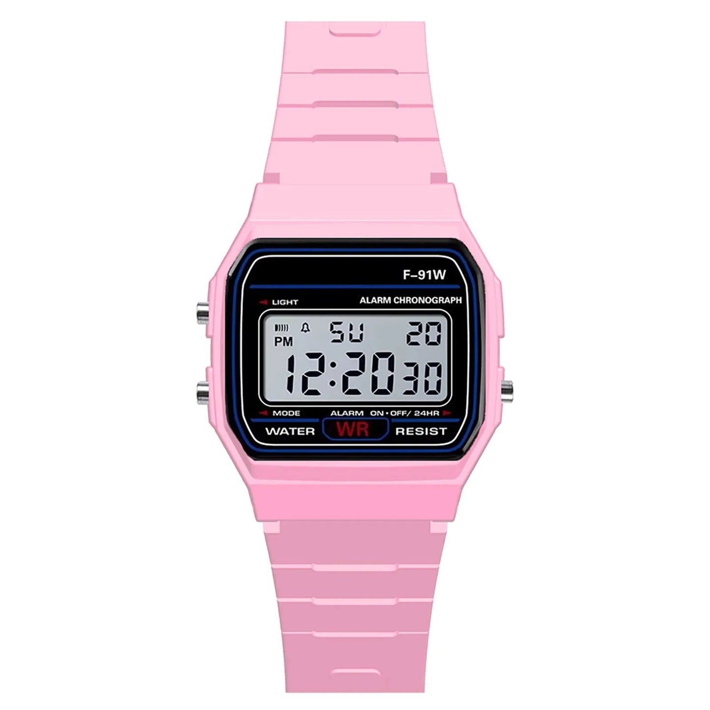 Luxury Men Analog Digital Military Armys Sport LED Waterproof Wrist Children Watch for Kids Bracelet Alarm Women Clock - Pink