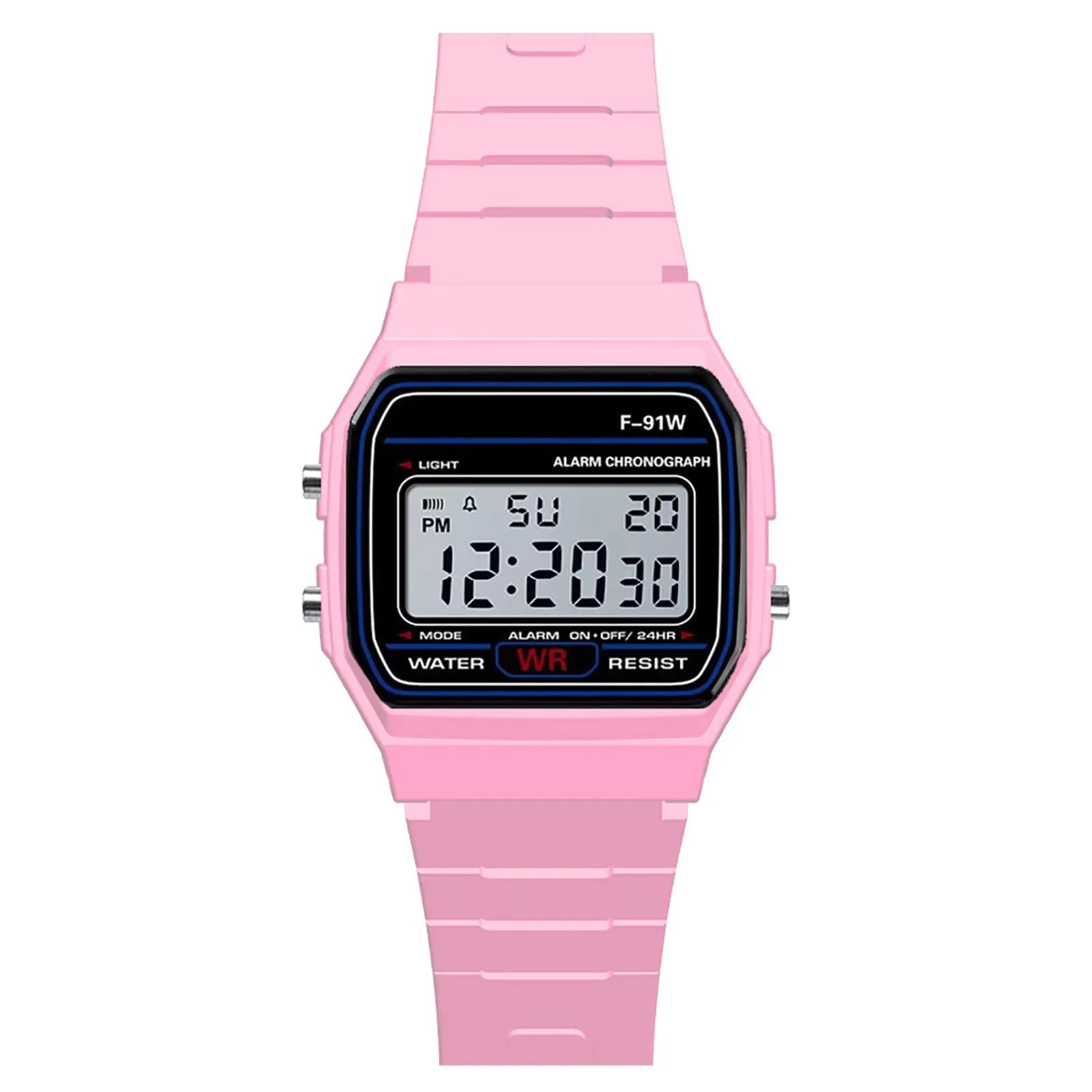 Luxury Men Analog Digital Military Armys Sport LED Waterproof Wrist Children Watch for Kids Bracelet Alarm Women Clock - Pink