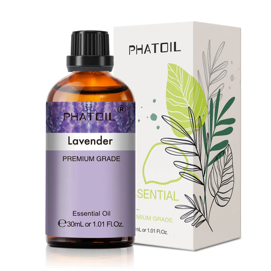 PHATOIL 1PCS Aromatherapy Essential Oil 30ml Lemon Eucalyptus Lavender Bergamot Jasmine Juniper Rose Vanilla Aroma Essential 