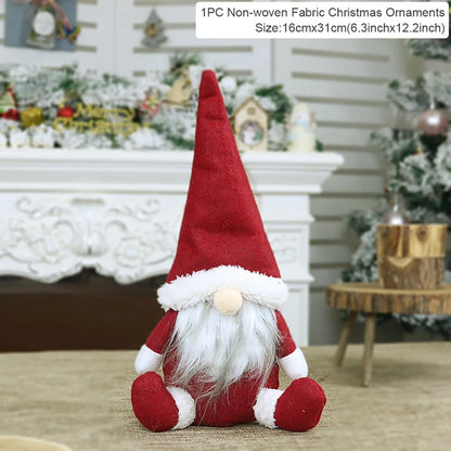Santa Claus Doll Chirstmas Decorations Home 2025 Decor Table Elk Doll Christmas Ornaments Xmas Navidad Gifts Happy New Year 2