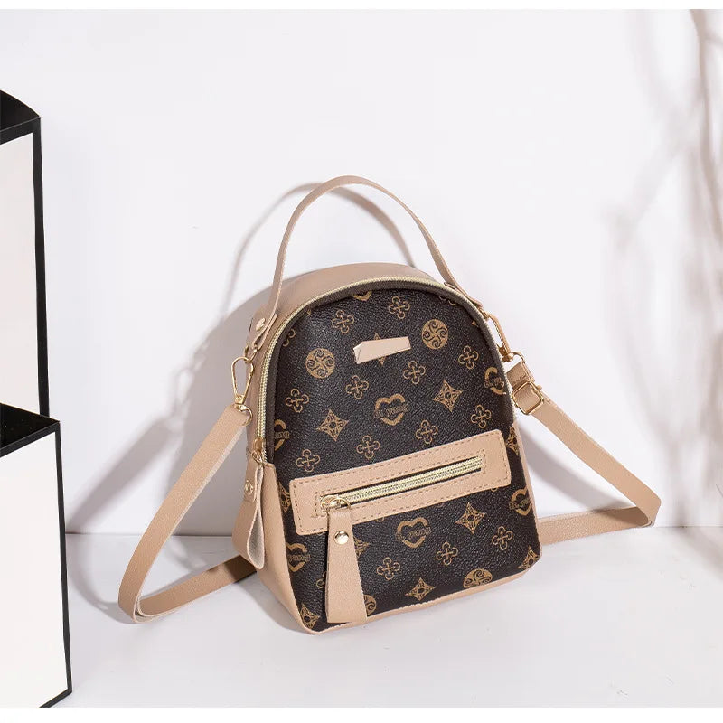 Flower Backpack 2022 Ladies Bag Fashion Backpack Women's Bag Women's Fresh and Sweet Student School Bag - apricot
