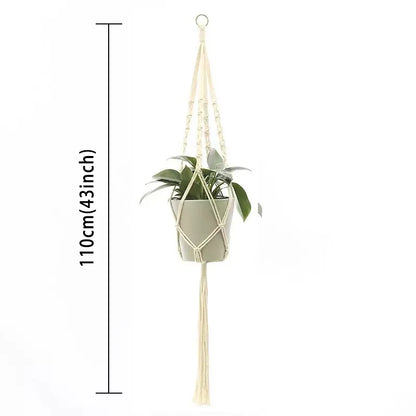 Hanging Plant Handmade Macrame Plant Hanger Flower Pot Planter Hanger Wall Decor Courtyard Garden Hanging Planter Hanging Bas
