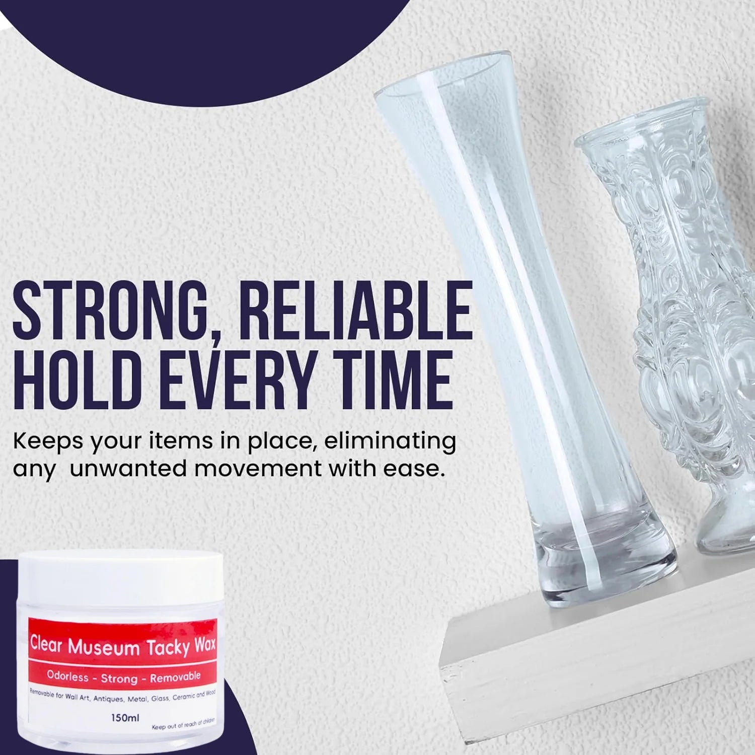 Tacky Wax Museum Adhesive Sticky Putty, Removable and Waterproof Adhesive for Festival Decoration and Glass Anchoring