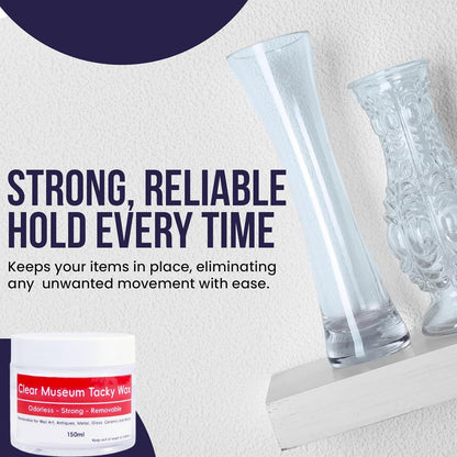 Tacky Wax Museum Adhesive Sticky Putty, Removable and Waterproof Adhesive for Festival Decoration and Glass Anchoring