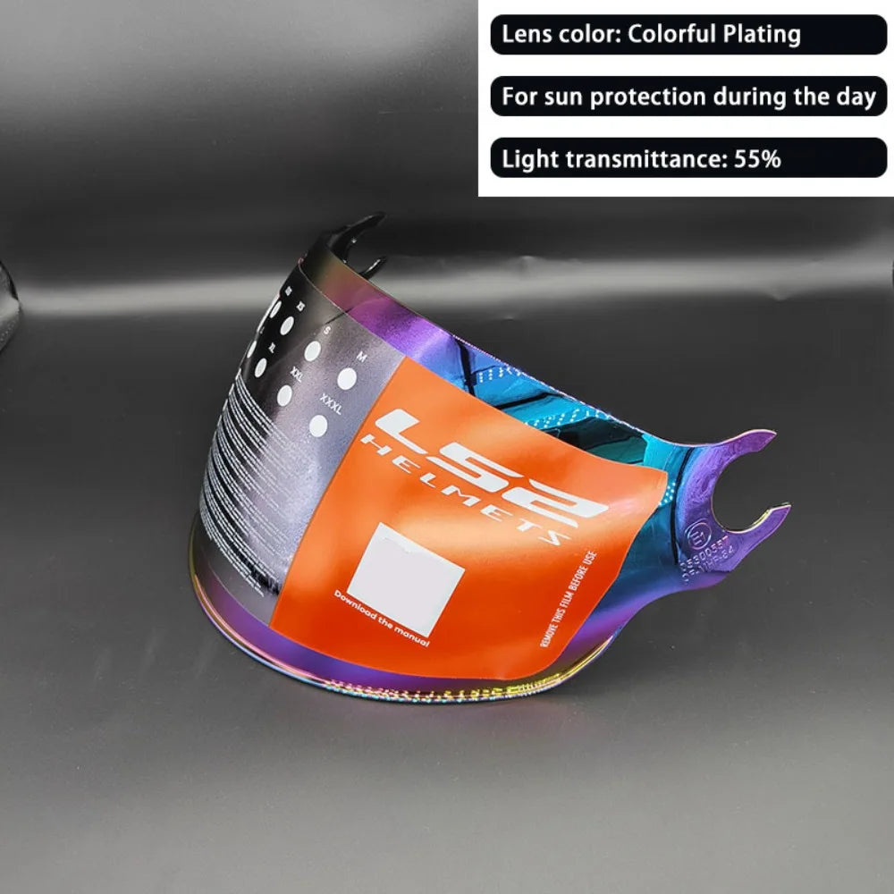 OF562 Windproof LS2 Helmet Visor Mirrored Helmet Parts Visor Accessories Day&Night UV Protection Replacement Helmet Lens