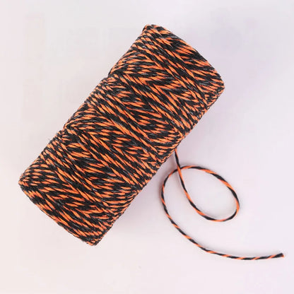 100m X 1.5mm Cotton Cords Red Green White Mixed Color Hang Tag String Rope Twine Thread DIY Gift Wrap Ribbon Christmas Decora