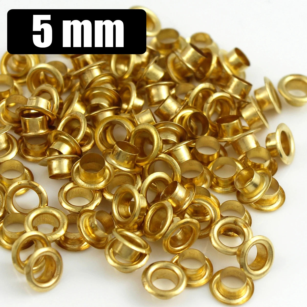 100sets 4mm Brass Eyelet with Washer Leather Craft Repair Grommet Round Eye Rings For Shoes Bag Clothing Leather Belt Hat - 5
