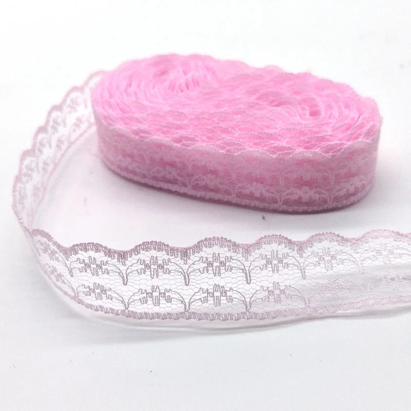 10 Yards High Quality Beautiful White Lace Ribbon Tape 22MM Lace Trim DIY Embroidered For Sewing Decoration African Lace Fabr