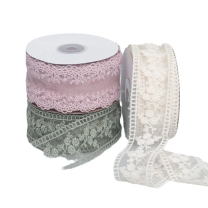 Lace Jacquard Embroidery Hollow Lace Ribbon DIY Bow Hair Accessories Flower Packaging Straw Hat Clothes Edge Ribbon