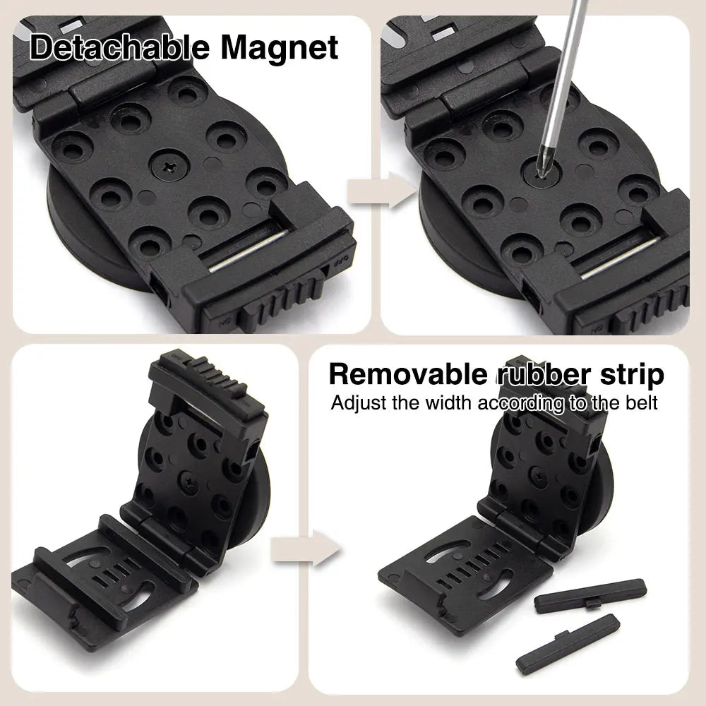 Magnetic belt buckle adjustable portable rubber wrap magnetic suction cup suction screw hardware hand tool accessories