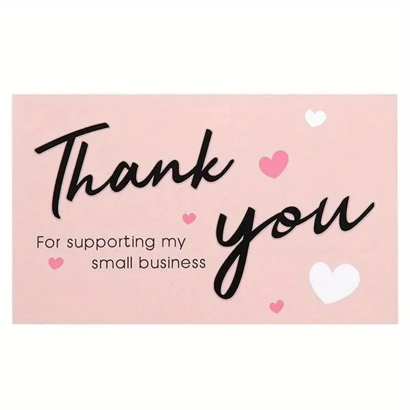 30/50Pcs Thank You Card Business Card Order Thank You Party Card for your support Small card Thank you - G / 30PCS-1Bag