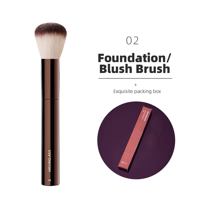 Hourglass Makeup Brushes Powder Foundation Concealer Blusher Bronzer Eye Shadow Eyebrow Eyeliner Sculpting Brush - 02