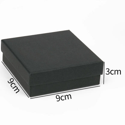1PCS Black Square Jewelry Display Gifts Box Organizer Engagement for Ring Earring Brooch Necklace Bracelet Packaging Boxes - 