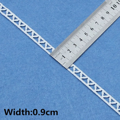5Yards White Cotton Embroidered Lace Trim Ribbons Fabric DIY Handmade Craft Materials Sewing Clothes Accessories