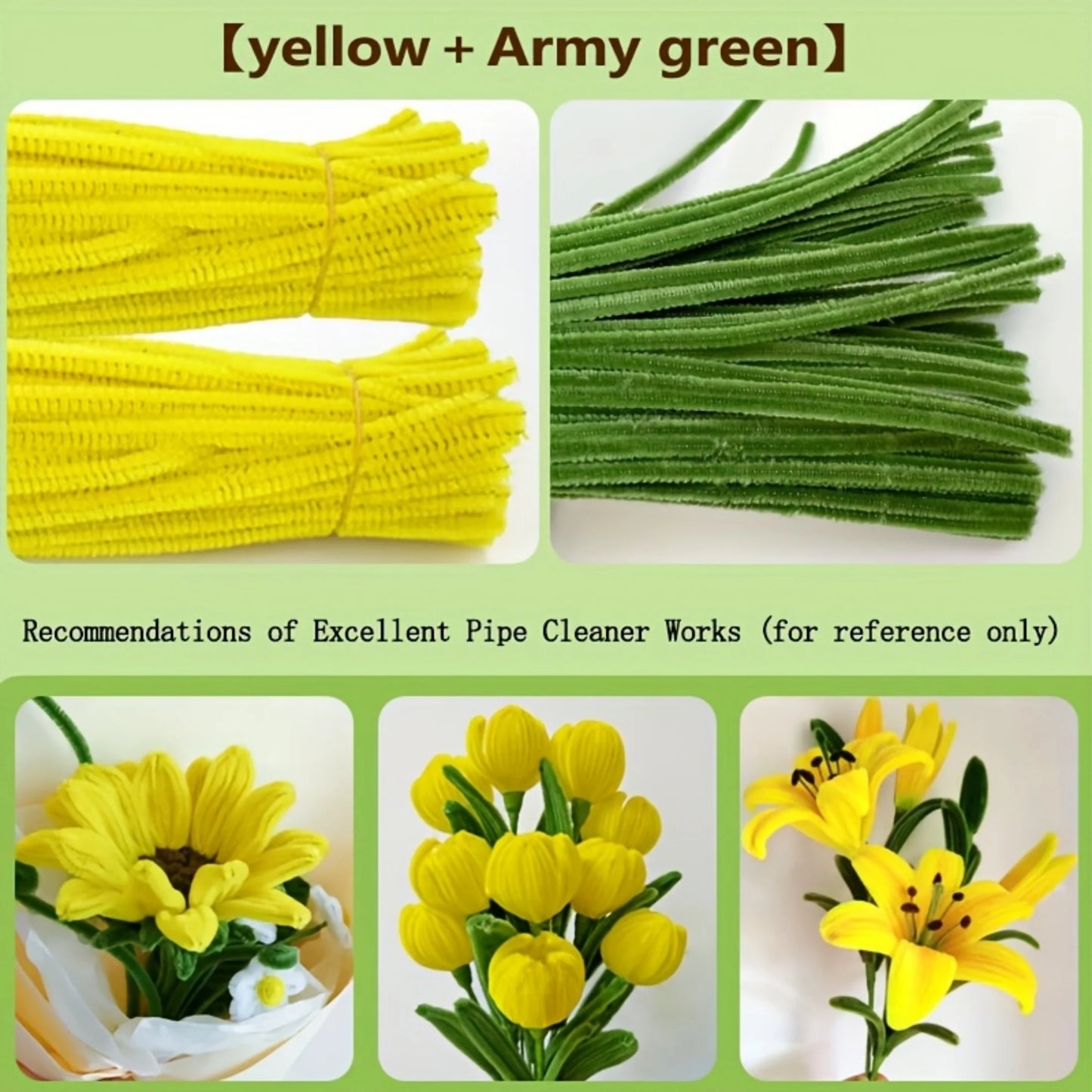 200 Pcs Pipe Cleaners Craft Supplies 2 Assortment Pastel Color Chenille Stems for Art and Craft Project Creative DIY Decorati
