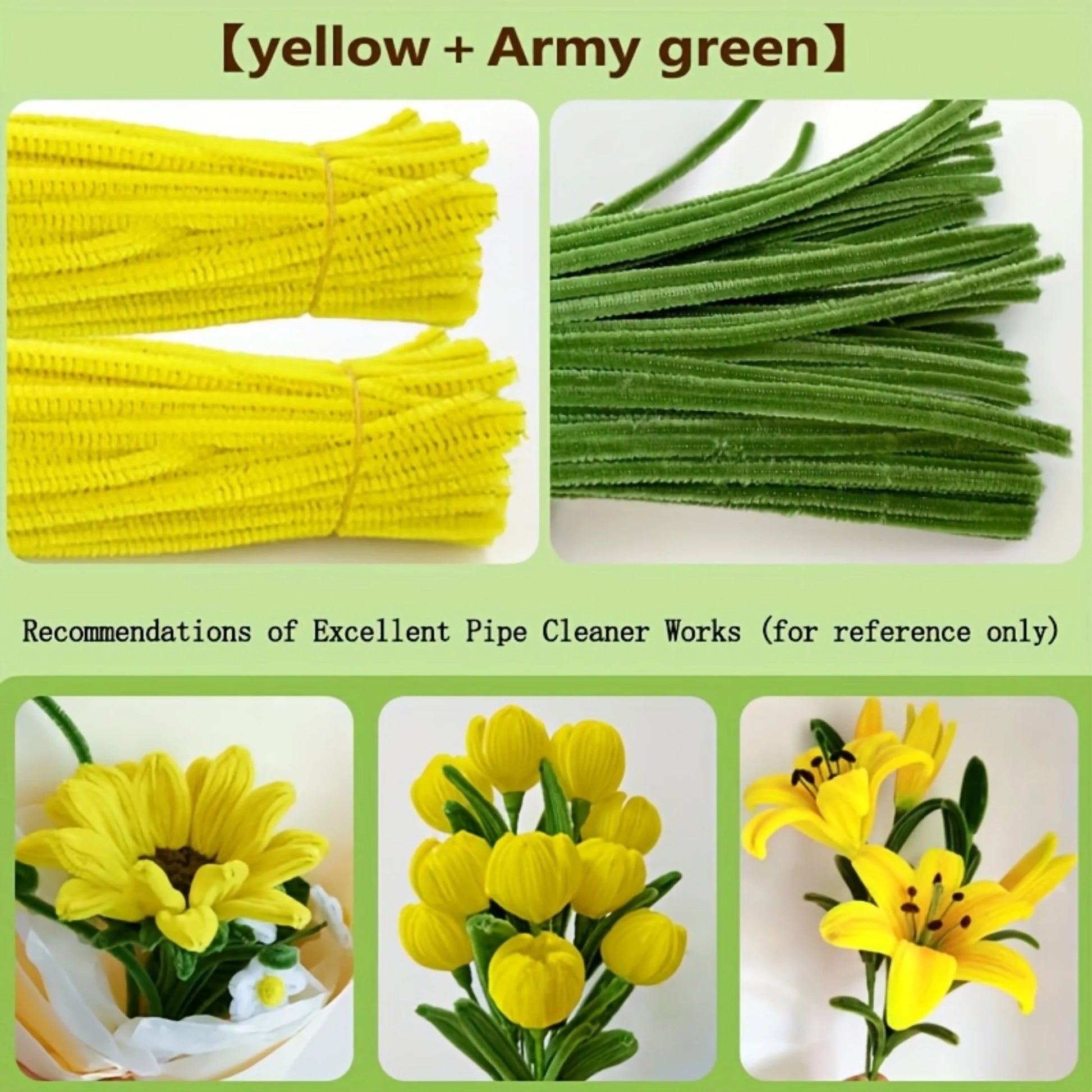 200 Pcs Pipe Cleaners Craft Supplies 2 Assortment Pastel Color Chenille Stems for Art and Craft Project Creative DIY Decorati