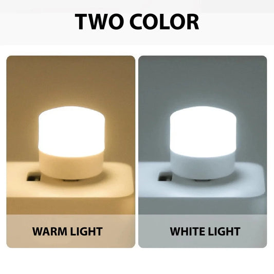 10/1PCS USB Night Light Mini LED Night Light USB Plug Lamp Power Bank Charging USB Book Lights Round Reading Eye Protection L