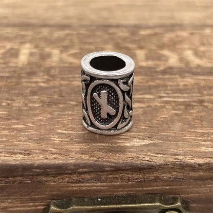 Nostalgia 1pcs Tree Of Life Bead For Hair Beard Braids Norse Runes Viking Symbols Beads For Bracelet Jewelry Making