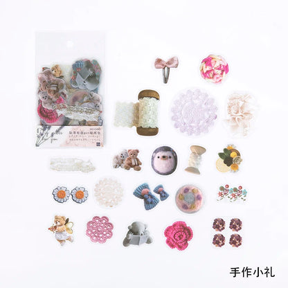40pcs/bag Vintage Ginkgo leaves flowers PET sticker package DIY diary decoration sticker album scrapbooking - G