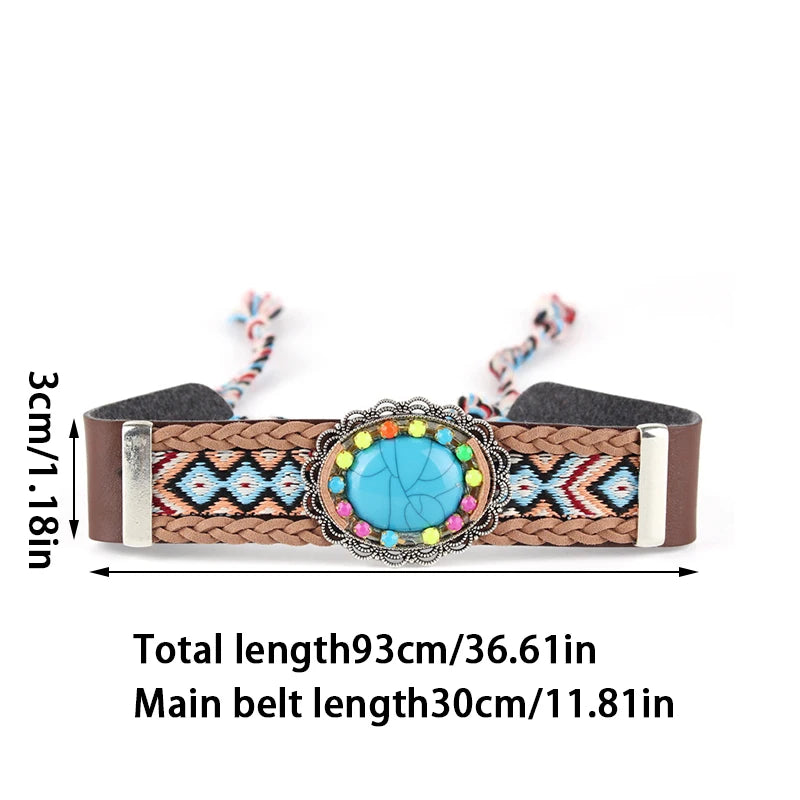 Hat Accessories Ethnic Style Hat Decorative Ribbon Rope DIY Cowboy Hat Lace-up Headband Men's Women's Hat Bands Fashion Decor