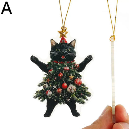 Christmas Decoration Animal Cats Playful Hanging Decoration Realistic Vibrant Cute Colorful Party Supplies Home Decor Kids Gi
