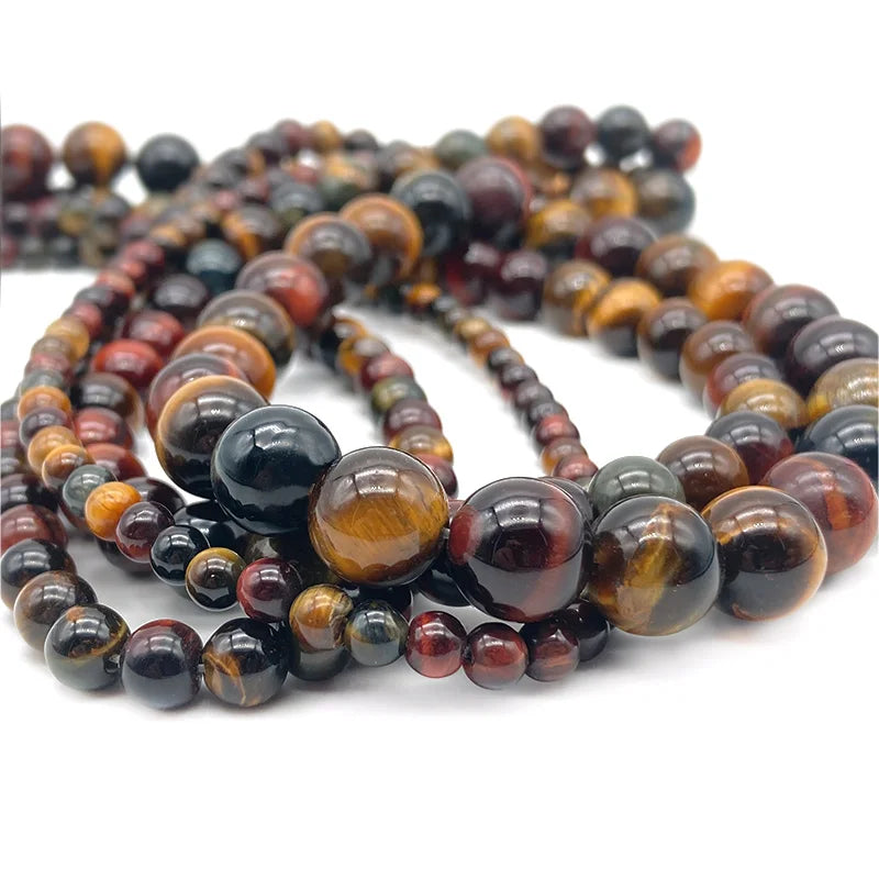 4 6 8 10mm Natural Stone Beads Amethyst Amazonite Agates Jades Loose Round Beads for Jewelry Making Bracelet Necklace DIY - M