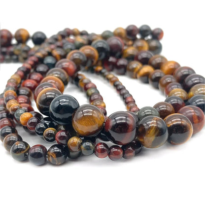 4 6 8 10mm Natural Stone Beads Amethyst Amazonite Agates Jades Loose Round Beads for Jewelry Making Bracelet Necklace DIY - M