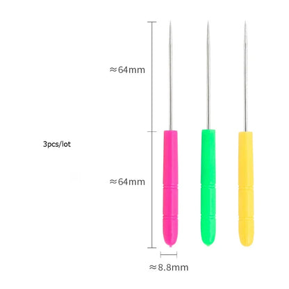 3pcs/lot Hand Craft DIY Tool Set Plastics Handle Scratch Awl Sewing Awl Tool for Sewing, DIY Handicrafts