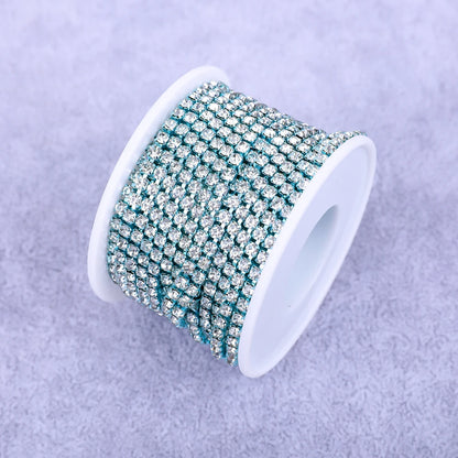 Crystal 10 Yard Rhinestones Trim Stone Cup Chain Gold Diamond Strass Decorative Applique Crystal Trimmings For Dresses - Crys