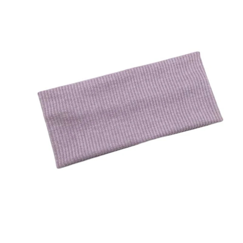 Women Solid Color Knitting Headband Elastic Vintage Yoga Sports Hairbands Gym Outdoor Sweat Absorbing Headwrap Hair Accessori