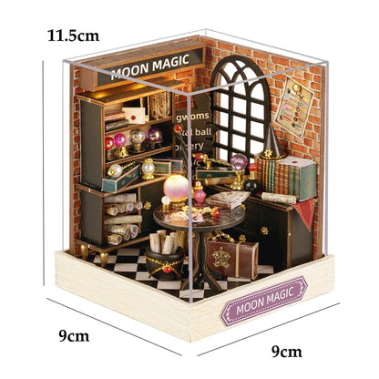 DIY Miniature Doll House 3D Puzzle Small House Assembly Building Model Kit Toys Home With Furniture Lighting Wooden Crafts Gi