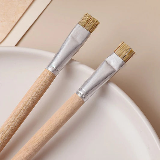 Nail Art Texture Brush French Tip Styling Nail Wooden Short Harder Bristle Brush Manicure Painting Tool Nail Polish Brush Too