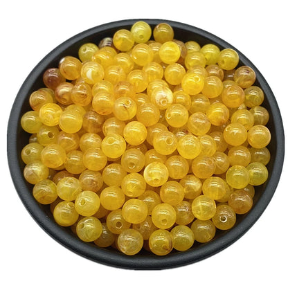 6 8 10mm Acrylic Round Beads for Jewelry Makeing Bracelet Necklace DIY Accessory - 11 / 10mm 30pcs