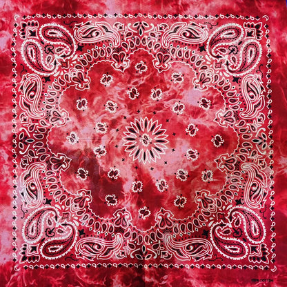 New Fashion Hip Hop 100% Cotton Bandana Square Scarf 55cm*55cm Black Red Paisley Headband Printed For Women/Men/Boys/Girls - 