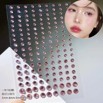 Stickers On The Face Rhinestone DIY Eyes Face Self Adhesive Temporary Tattoo For Makeup Party Festival Face Jewels Diamonds G