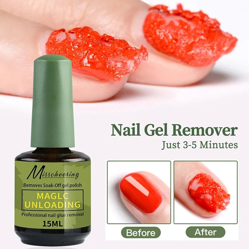 1/2pcs/Set Nail Magic Remover With Remover Tool Quickly & Easily Remove Gel Nail Polish And Poly Nail Gel Without Harming Nai